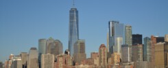 Skyline from the ferry - 10 things to do in New York - Boots and Sunshine